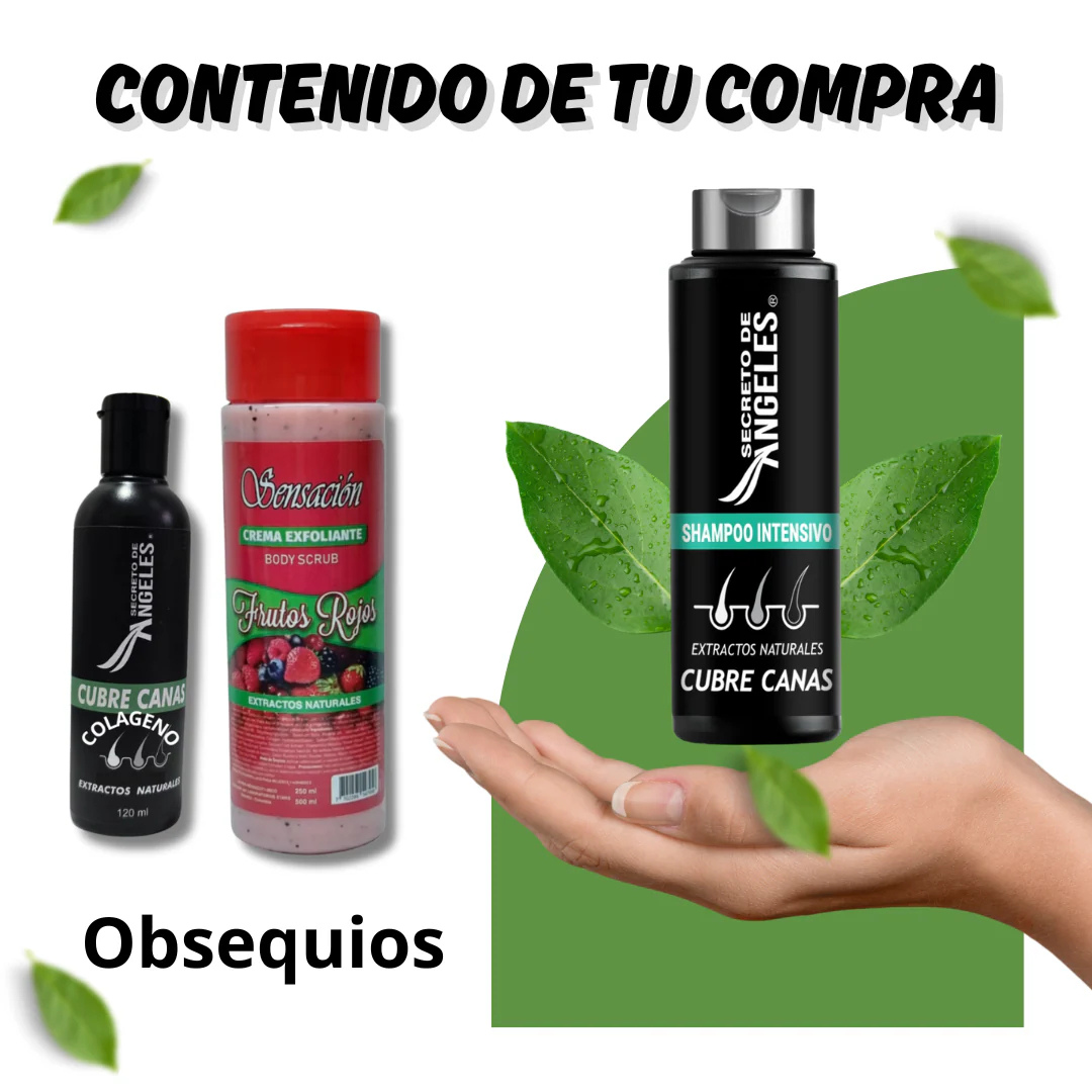 Shampoo Cubrecanas Secreto de angeles + 2 Obsequios - Imagen 7
