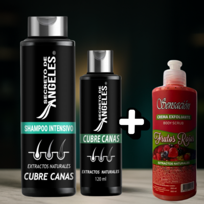 Shampoo Cubrecanas Secreto de angeles + 2 Obsequios
